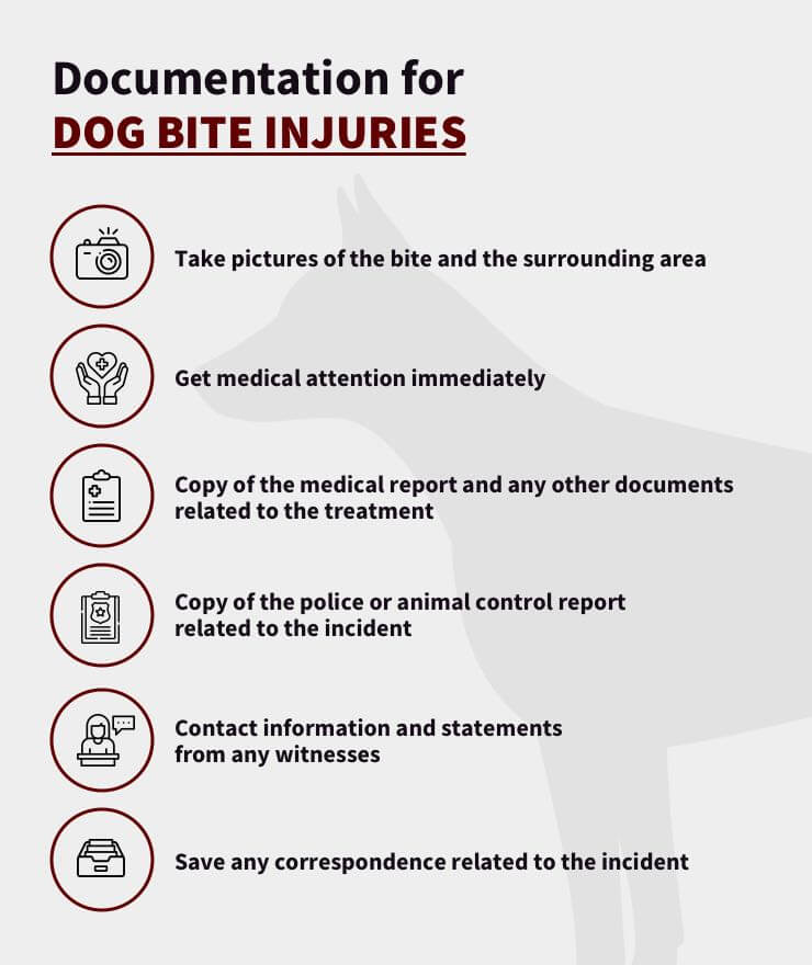 Documentation for dog bite injuries